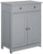 kleankin Meuble de Salle de Bain Autoportant Meuble de Salle de Bain 2 Portes 2 Tiroirs - 60 x 30 x 75 cm - Gris