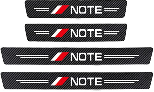 EAGLEG 4pcs Carbon Fiber Car Door Sill Protector for Nis-san Qashqai Juke Note TEANA TIIDA MAXIMA SYLPHY, 4D Sill Scuff Plate Sticker Auto Welcome Pedal Threshold Decorative Accessories, Note