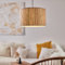 Lightbox Hängelampe mit Seegras Schirm und kürzbarem Kabel - 120 cm Höhe - Ø 35 cm - Boho Pendelleuchte - E27 Fassung, max. 52 W - für das Esszimmer - aus Metall/Seegras - in Hellbraun