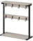 YATINEY Coffee Mug Holder Stand, 2 Tier Countertop Mug Tree Holder Rack with Storage Base, Vintage Mug Holders with 8 Hooks, for Kitchen and Coffee Station, Wide Base, Greige MH43BG