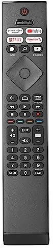 HR45B-GJ01 398GR10BEPHN0041HR BRC0984501 Telecomando Compatibile Con Philips 4K Ultra HD LED TV 43PUS7906 55PUS7906 70PUS7906 65PUS7956 Sostituzione Controllore Con Netflix PrimeVideo YouTube Pulsanti