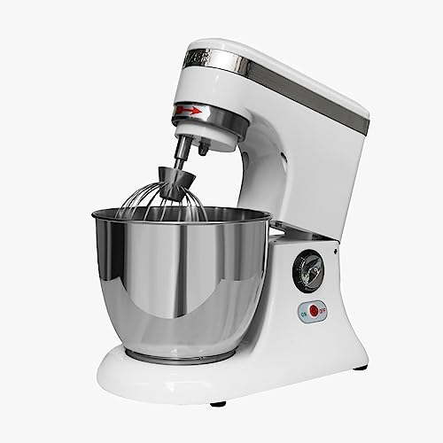 Electric Stand Mixers Food Blender with Stainless Steel Mixing Bowl Stepless Speed Control Dough Mixer Machine with Beater, Whisk, Dough Hooks for Cooking Baking Cake, Bread, Desserts (Size : 5L)