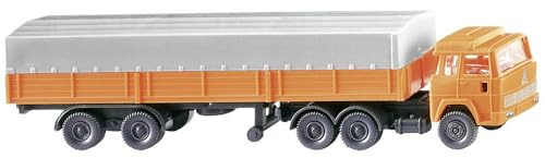 Wiking 0956 11 N LKW Modell Magirus Deutz Pritschensattelzug, orange