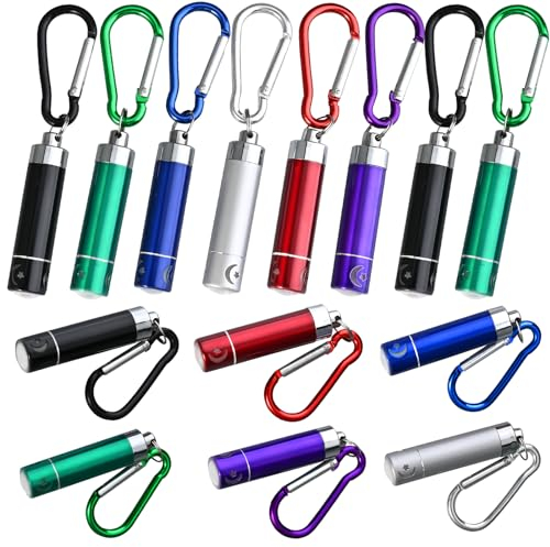 Tigvio 14 Mini Taschenlampe Schlüsselanhänger Kinder Taschenlampe,Farbige Aluminium Schlüsselanhänger Taschenlampe Mini Taschenlampe Kinder Mitgebsel, Geeignet für Mitbringsel Kindergeburtstag