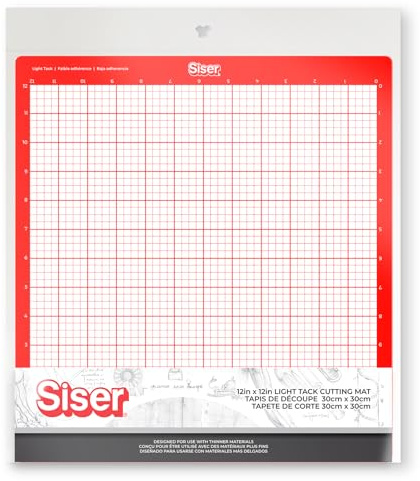 Siser Schneidematte Light Tack 30x30 cm - geringe Klebkraft, ideal für leichte Materialien. Präzise und genaue Schnitte auf selbstklebendem Vinyl und Papier