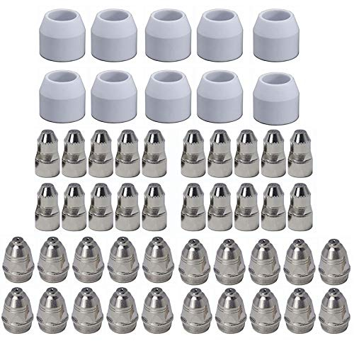 Plasmaschneider-Verbrauchsmaterialien, 50 Stück, P80, Plasmaschneid-Zubehör für Pilotlichtbogen, berührungsloser Plasmaschneider, Taschenlampe, P-80, Elektrodendüsenspitze, 50 Stück