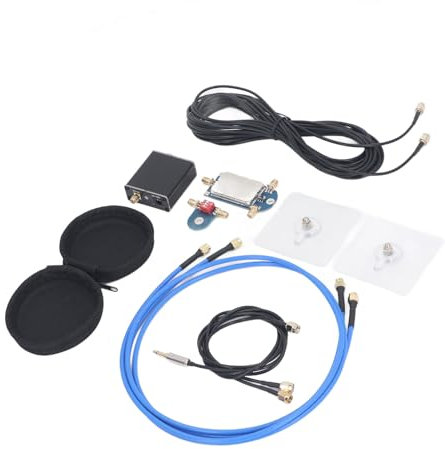 Petite Antenne en Boucle 50K-500 MHz HF AM FM VHF UHF SDR Antenne de Réception Active en Boucle Pleine Bande, Large Gamme de Fréquences, Alimentation Linéaire 12 V, pour
