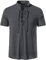 AUDATE Herren Baumwollhemden Men's Casual Summer Beach Shirts Yoga Hemd Kurzarm Hemden Dunkelgrau XL