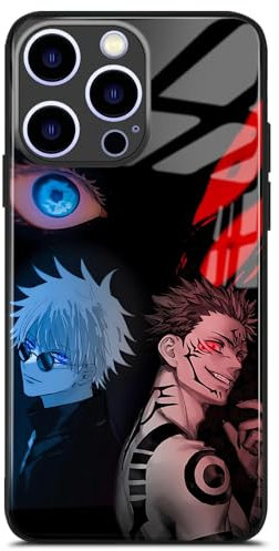 Akatxezy Satoru and Sukuna JJK Soft Silicone Anime Phone Case - Unique Manga Art, Shockproof Cover for iPhone 13 Pro