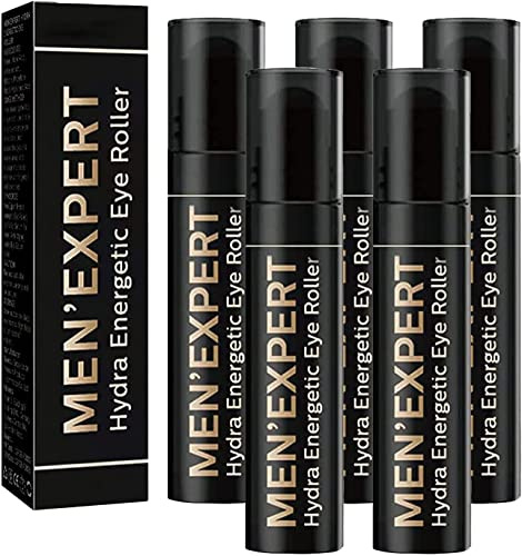 Mens Expert Hydra Energetic Eye Roller, Men Plus Expert Hydra Energetic Eye Roller, Men's Eye Roller for Puffy Eyes and Dark Circles, 10ml (5pcs)