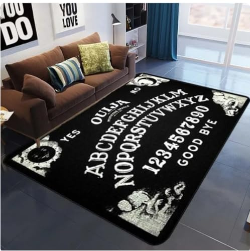 QMETOS Ouija Board Goth Sun Moon Teppich Für Wohnzimmer Wohnkultur Sofa Tisch Bereich Teppiche Eingang Fußmatte 140X200Cm