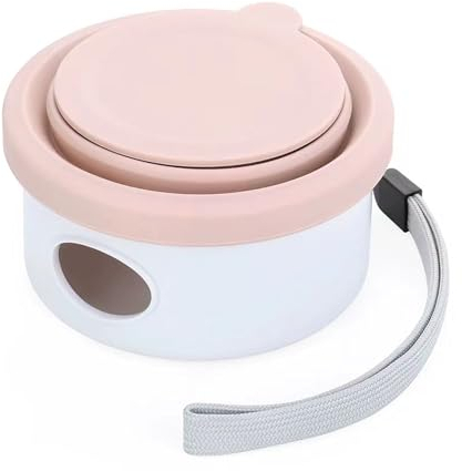 Mitili Gamelle de Voyage pour Chiens Silicone, Gamelle Chien Pliable pour Eau et Nourriture, Bols de Voyage Portable pour Chiens et Chats, Bol à Animal de Compagnie pour Randonnée et Camping (Rose)