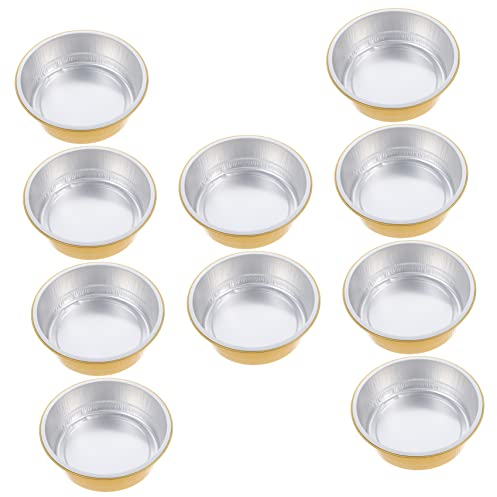 Alipis 10piezas Cuencos De Aluminio Desechables Platos Redondos y Rectangulares Recipientes Para Almacenar Alimentos Accesorios Para Barbacoa Cajas Para Comida De Camping