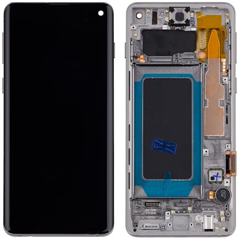 Écran LCD numérique de rechange compatible avec Samsung Galaxy S10 SM-G973F SM-G973U SM-G973W SM-G9730 (noir avec cadre) écran LCD tactile Digitizer Assemblée avec outils de réparation - 6,1