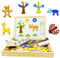 EACHHAHA Montessori Spielzeug ab 3 Jahre,100+ Stück Tier Holz Puzzle,Reichhaltige Muster, freie Kombination,Fantasie entwickeln,Geschenke Kinder 3 Jahre
