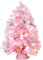 Winthai Weihnachtsbaum 60 cm Klein Weihnachtsbaum Künstlich, Rosa Mini Weihnachtsbaum mit Beleuchtung, Weihnachtskugeln, Glocken, Sterne, usw. Tisch Tannenbaum Weihnachten Deko für Büro.