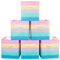 powerking Aufbewahrungsbehälter, faltbare Stoff-Aufbewahrungswürfel und Stoff-Aufbewahrungs-Organizer-Schublade für Schrank und Spielzeug Lagerung, 6-Pack (Regenbogenstreifen)