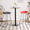 LiYaHead Schwarze Stehtische, runder Cocktailtisch in Barhöhe, Kaffee- und Besprechungstisch, kleine Akzenttische, Nachttisch, Couchtisch für Küche, Esszimmer, Wohnzimmer (70 x 70 x 104 cm)