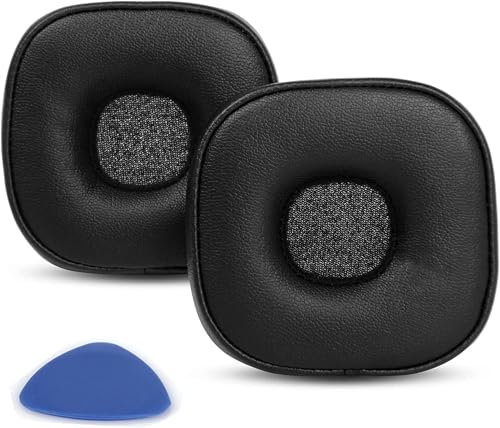 Ersatz Ohrpolster Kompatibel mit Marshall Major IV On Ear Bluetooth Kopfhörer Ohrenschützer Atmungsaktives Mesh+Memory Schwamm Kopfhörer Proteinhaut Abdeckung (Schwarz,1 Pair)