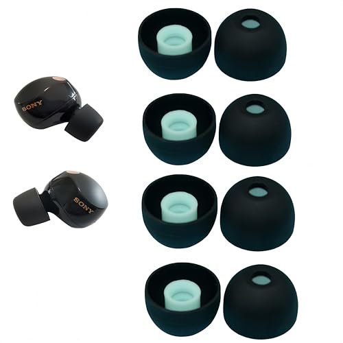 Rhinenet Silicone Earbuds Tips for Sony 1000XM5/1000XM4/LinkBuds S/WF-C500/WF-C700N Earbuds WF WI XBA Earbuds, with Storage box, 4 Pairs (Large)