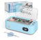 Nettoyeur Ultrasons, Bac a Ultrason 640 ml, 40W 49000HZ Nettoyeur Ultrason, Ultrasonic Cleaner pour Lunettes, Bagues, Pièces de Monnaie, Prothèses Dentaires, Avec Pince et Chiffon de Nettoyage