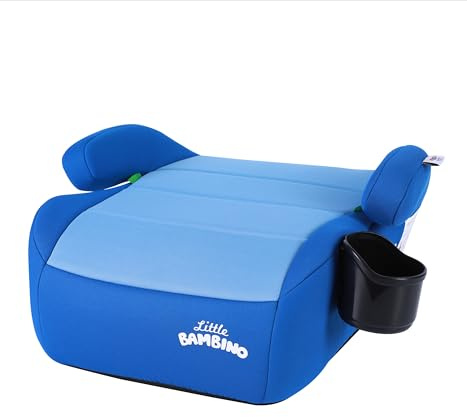 Little Bambino Car Booster Seat, i-Size 125-150cm, Universal Cushion for Children 6-12 Years (Blue)