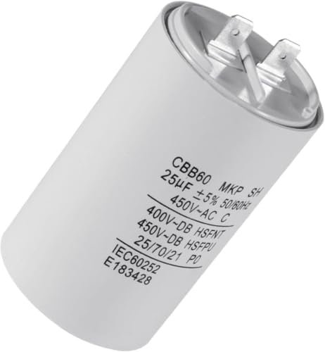 Condensateur 25 uF pour Kärcher 9. 085-013,0 - Nettoyeur Hautre Pression - 425V/450V/475V - Condensateur de Démarrage/Permanent avec Cosses 6,4mm - Haute Qualité et d'Origine - VOLET TECH