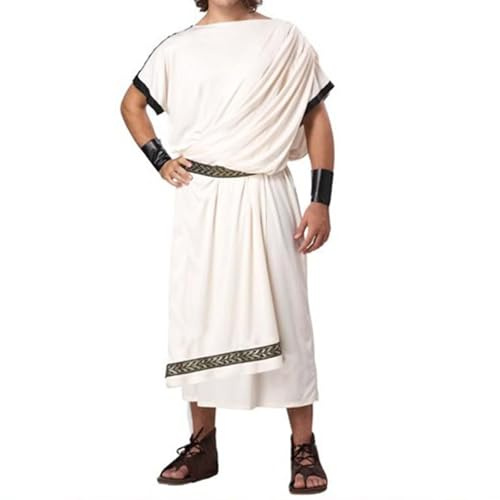 Generisch Männer Griechischen Toga Gott Kostüm Erwachsene Roman Halloween Cosplay Antike Weiße Robe