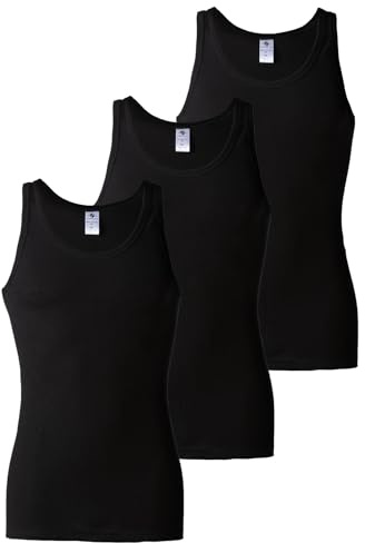 HAASIS Bodywear, Herren Classic Unterhemd, Doppelripp, 3er Pack Reine Bio-Baumwolle