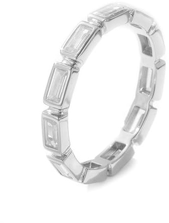 Gualiy Platin 950 Ring, Moissanit Ring Ewigkeit Damenring Verlobung Gr 57