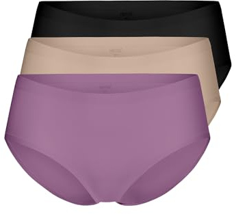 Yenita 3er Pack Damen Hüftslip, nahtlos aus Mikrofaser Invisible Low Cut Hipster