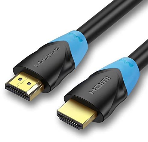 Digitalkey Cavo HDMI 2.0 Qualità 4K Connettori in Alluminio Contatti Placcati Oro Guaina in PVC Nero 50 cm