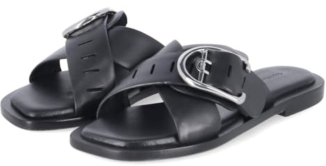 Copenhagen Shoes CS8922-0003 Black Damen Flache Pantoletten Glattleder in schwarz - Gr. 36