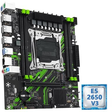 SHEENYXH Carte mère Fit for Machinist X99 PR9 Kit de Carte mère Ensemble LGA 2011-3 Intel Xeon E5 2650 V3 CPU et DDR4 16GB (2 * 8GB) RAM Combo en Option 3.0(Motherboard+CPU)