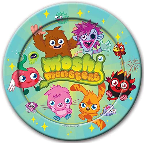 Moshi Monsters Partei Plates 1 Packung mit 8