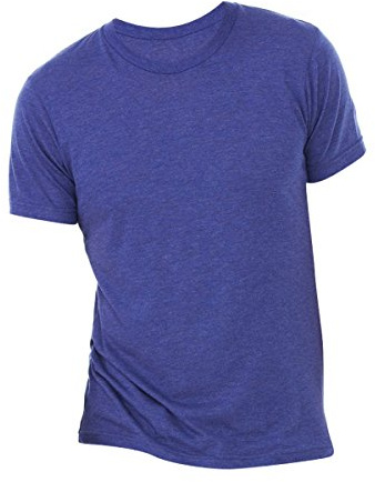 Canvas Mens Triblend Crew Neck Plain Short Sleeve T-Shirt (M) (Navy Triblend)