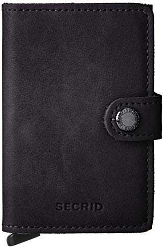 Secrid - Vintage Mini Wallet Black - MV-Black, Black/White, One Size
