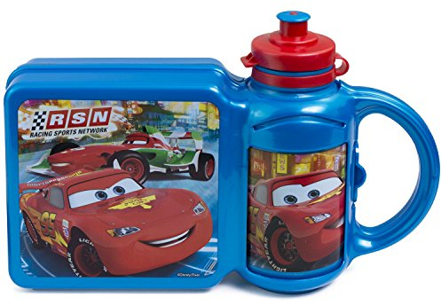 Disney 59372 - Cars Combi set lunch box plus water bottle, multicoloured