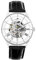 Lindberg & Sons Herren-Armbanduhr Automatik Analog Skelettuhr Leder Schwarz - CHP150