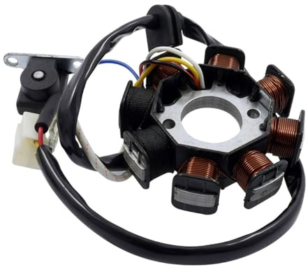 2EXTREME Lichtmaschine V1 GY6 kompatibel mit BAOTIAN BT49QT-10, BT49QT-11 | Kabelanschluss/Stecker, Pickup Sensor, 2 isolierte Spulen; 50ccm GY6 China 4T, kompatibel mit BAOTIAN BT49QT-12, BT49QT-20
