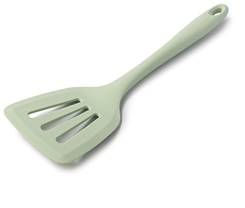Zeal J157G Silicone Non-Stick Slotted Fish Slice/Cooking Turner (30cm) -Sage Green