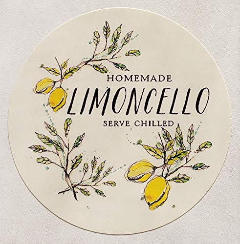 Limoncello-Etiketten, rund, 5,1 cm, 12 Stück