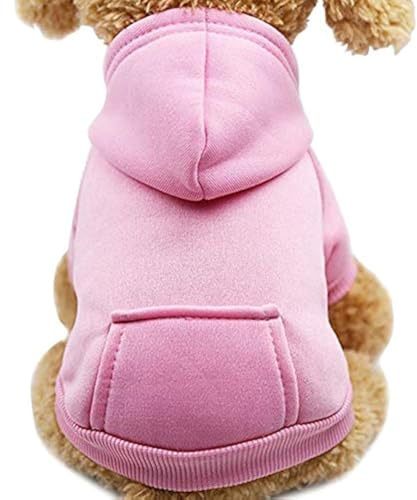 Idepet Hunde Kapuzenpullover Baumwolle Hundemantel Warme Jacke für Kleine Mittelgroße Hundewelpen Teddy Chihuahua