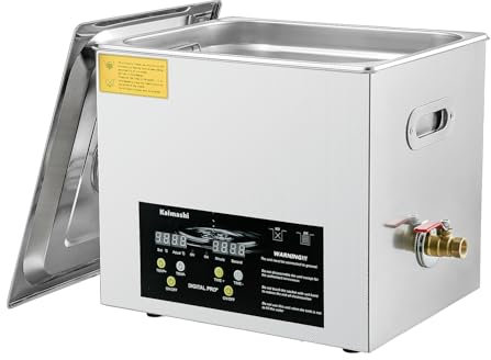Kaimashi Large Ultrasonic Cleaner 6.5L 10L 15L Professional Industrial Ultrasonic Cleaning Machine 40A Silver