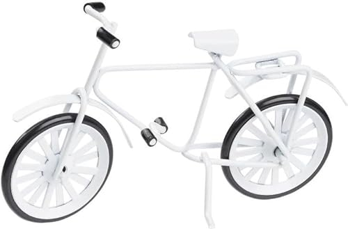 Hobbyfun Miniatur-Fahrrad Weiss 9,5cm
