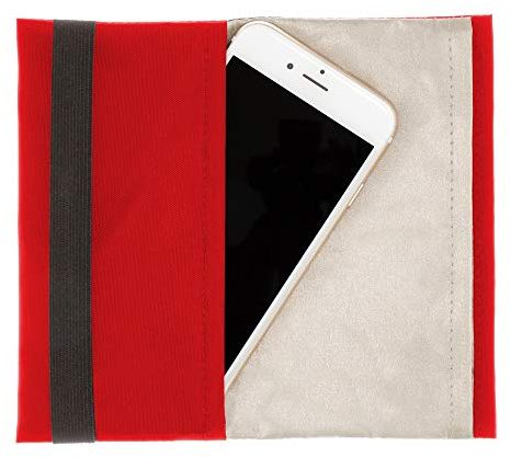 lifetexsafety Strahlenschutz-Tasche Smartphone Sleeve 15x8 cm | RFID | NFC | GPS Blocker für Samsung, Apple iPhone, Lenovo, Huawei, HTC (rot)