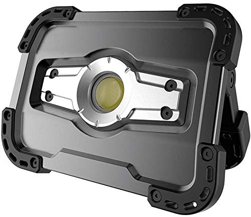 KUNZER PL-2 COB-Arbeitslampe – 800 lm Lichtstärke, 4h Leuchtdauer – Scheinwerfer aufklappbar u tragbar