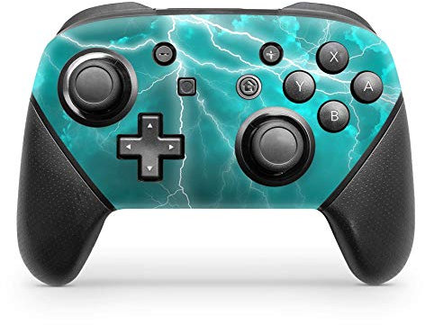 Skins4u Vinyl Schutz-Folie Skin für Nintendo Switch Pro Controller Aufkleber Sticker Apocalypse Tuerkis