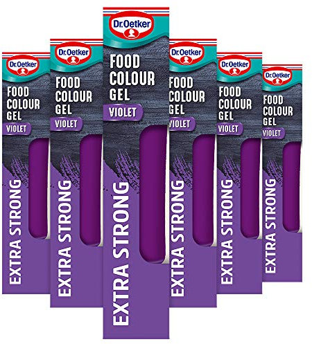 Dr. Oetker Extra Strong Violet Food Colour Gel, 90 g, Pack of 6x15g