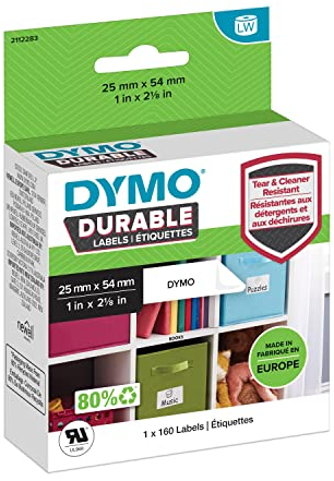 Sanford DYMO 2112283 Etiketten Rolle 54 x 25mm Polypropylen-Folie Weiß 160 St. Permanent Universal-Etikette